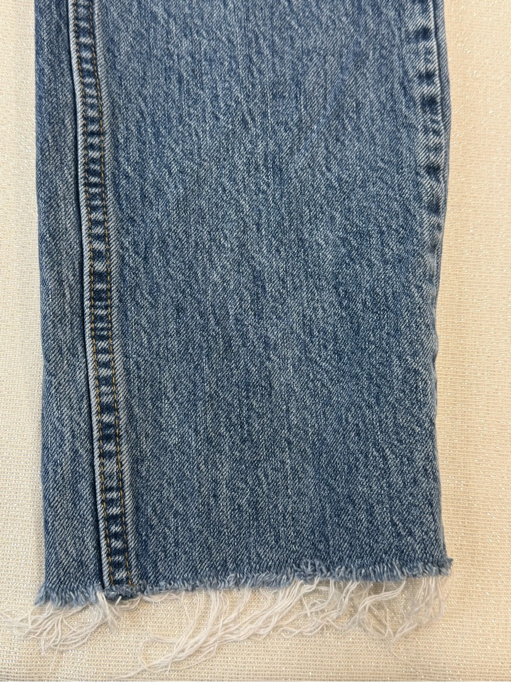 Abercrombie & Fitch Mom Jean Blue Straight-Leg Tie-Waist Denim size 25 / 0 - Picture 7 of 8